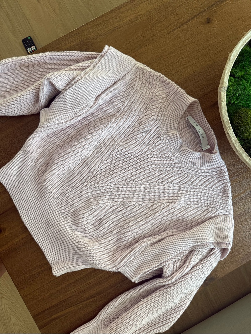 IRO Soft Pink Ribbed Women's Sweater